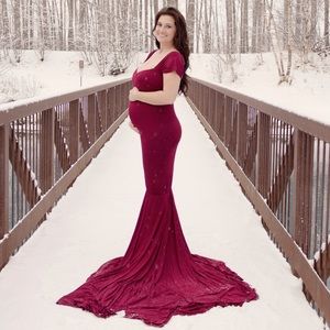 Red Chicaboo Maternity Gown